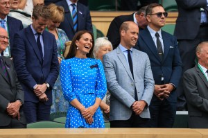 LONDON, ENGLAND - JULY 05: Catherine, Duchess of Cambridge and Prince William, Duke of Cambridge during day nine of The Championships Wimbledon 2022 at All England Lawn Tennis and Croquet Club on July 5, 2022 in London, England. (Photo by Simon Stacpoole/Offside/Offside via Getty Images)