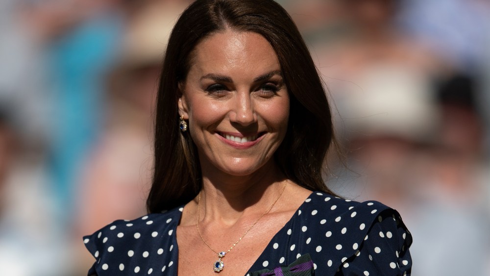 Kate Middleton at 2022 Wimbledon Championship polka dot dress