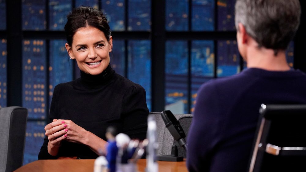 Katie Holmes on Late Night With Seth Meyers