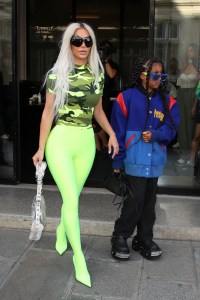 PARIS, FRANCE - JULY 05:  Kim Kardashian and North West are seen on July 5, 2022 in Paris, France. (Photo by MEGA/GC Images)