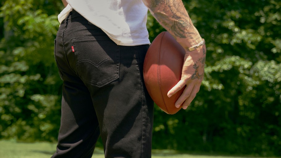 San Francisco 49ers tight end George Kittle and college athletes star in Levi's new campaign for the 541 Athletic Taper jean.