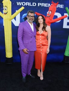 Jordan Peele and wife Chelsea Peretti at 'Nope' world premiere held at TCL Chinese 6 Theatre on July 18, 2022 in Los Angeles, California.