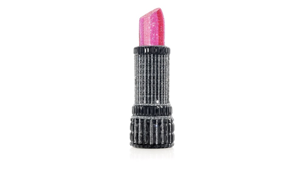 The Judith Leiber Lipstick minaudière for Pompom.