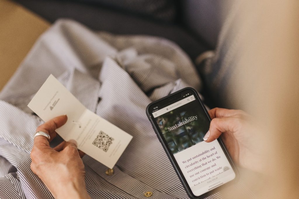 Consumers can access educational materials on the sustainable packaging via a QR code listed on the packaging and through the garments' digital labels.