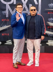 18 July 2022, Berlin: Anthony Russo (l-r) and Joe Russo arrive at the special screening of Netflix's film "The Gray Man." Photo: Monika Skolimowska/dpa (Photo by Monika Skolimowska/picture alliance via Getty Images)