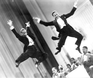 The Nicholas Brothers in a scene from Stormy Weather (1943), Fayard Nicholas, left, and Harold Nicholas, in Stormy Weather (1950).