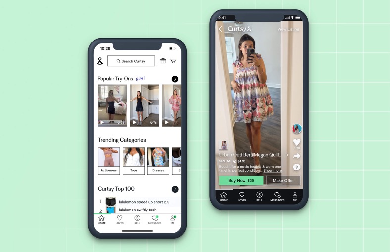 Curtsy Try On Video Feature Resale App