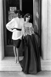 Model Gloria Burgess in the Hanae Mori Spring 1983 Couture collection.