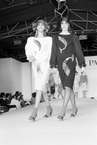 Models walk the runway in looks from the Spring 1981 collection.