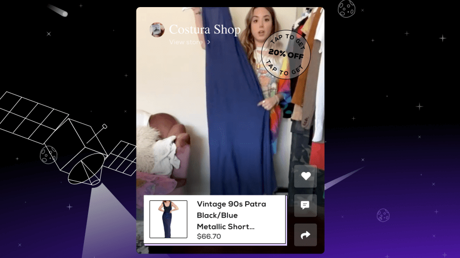 The Galaxy resale platform will offer vintage and upcycled clothes, jewelry and accessories, and is geared toward young buyers and sellers who express a desire for real-time, fully interactive shopping in a live video marketplace.