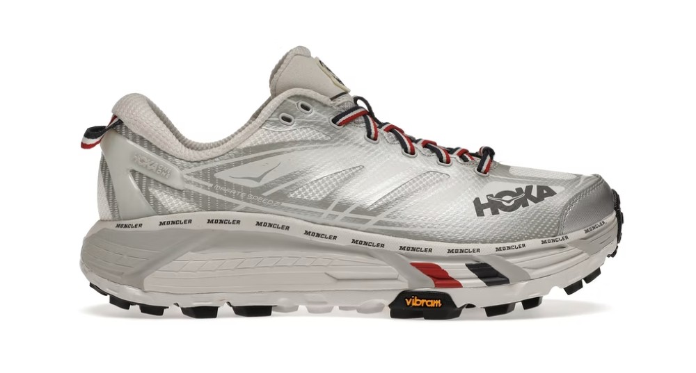 The Hoka Mafate Speed 2 in Moncler White.