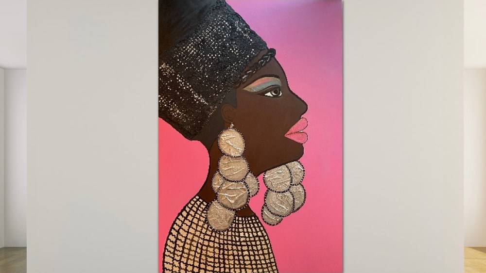 The Nina Simone portrait by Rebecca Moses.