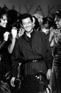 Designer Issey Miyake at his RTW 1983 show.