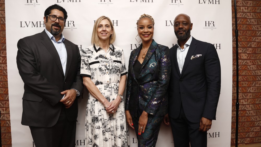 Anish Melwani, chairman and CEO of LVMH North America; Gena Smith, chief human resources officer, LVMH North America; Brandice Daniel, CEO of Harlem's Fashion Row, and Corey Smith, head of diversity and inclusion, LVMH North America.