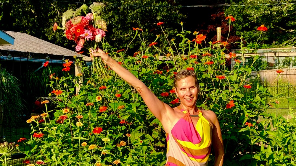 Marianne Diorio in her Shelter Island garden.