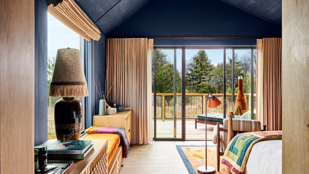 A guest room at Wildflower Farms.