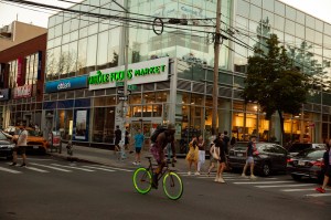 The scene in Williamsburg, Brooklyn