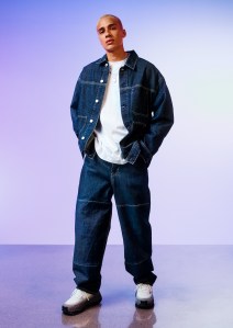 H&M introduced a men’s workwear-inspired denim capsule made with cotton alternatives.