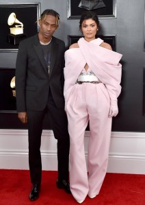 LOS ANGELES, CALIFORNIA - FEBRUARY 10: Kylie Jenner and Travis Scott attend the 61st Annual GRAMMY Awards at Staples Center on February 10, 2019 in Los Angeles, California. (Photo by Axelle/Bauer-Griffin/FilmMagic)