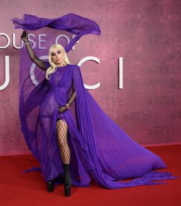 LONDON, ENGLAND - NOVEMBER 09: Lady Gaga attends the UK Premiere Of "House of Gucci" at Odeon Luxe Leicester Square on November 09, 2021 in London, England. (Photo by Karwai Tang/WireImage)