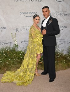LONDON, ENGLAND - AUGUST 30: Nazanin Boniadi and Ismael Cruz Cordova attend "The Lord Of The Rings: The Rings Of Power" World Premiere at Leicester Square on August 30, 2022 in London, England. (Photo by Karwai Tang/WireImage)
