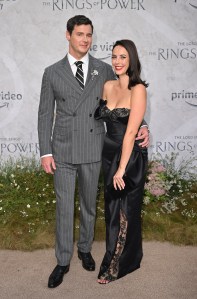LONDON, ENGLAND - AUGUST 30: Benjamin Walker and Kaya Scodelario attend "The Lord Of The Rings: The Rings Of Power" World Premiere at Leicester Square on August 30, 2022 in London, England. (Photo by Karwai Tang/WireImage)