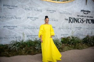 LONDON, UNITED KINGDOM - August 30: Cynthia Addai-Robinson attends The Lord of the Rings: The Rings of Power World Premiere in Leicester Square in London, England on August 30, 2022. (Photo by Loredana Sangiuliano/Anadolu Agency via Getty Images)