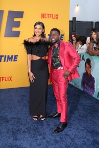 Eniko Harts and Kevin Hart at the premiere of Netflix's "Me Time" held at Regency Village Theatre on August 23, 2022 in Los Angeles, California