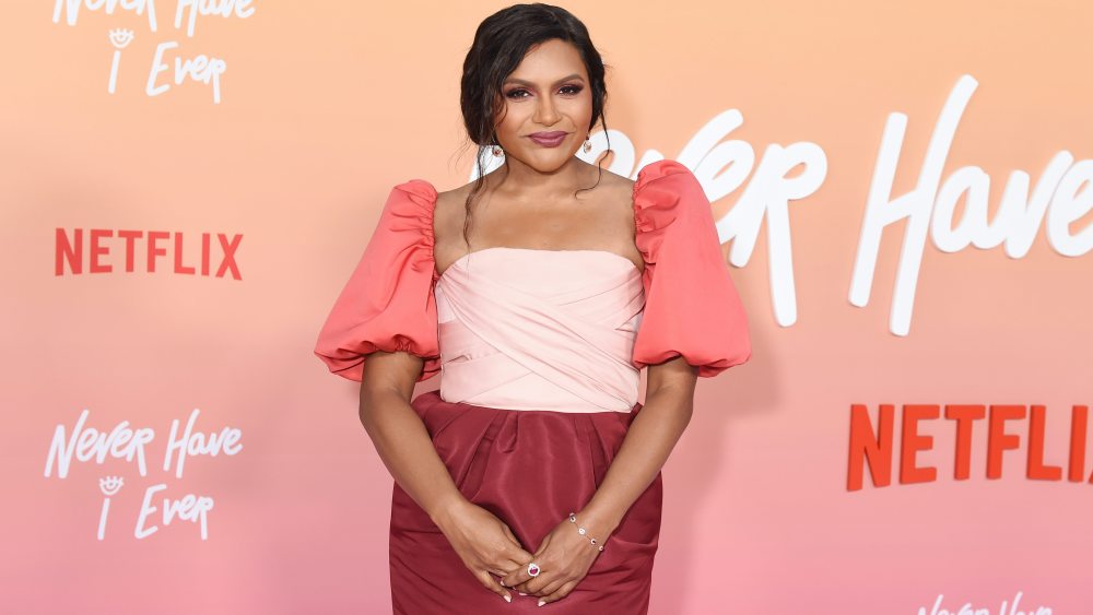 Mindy Kaling at the Los Angeles premiere of "Never Have I Ever" Season 3 held at Regency Village Theatre on August 11, 2022 in Los Angeles, California