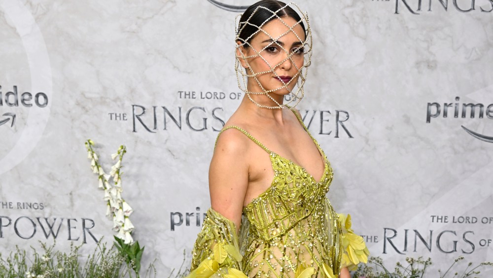 LONDON, ENGLAND - AUGUST 30:  Nazanin Boniadiattends "The Lord Of The Rings: The Rings Of Power" World Premiere in Leicester Square on August 30, 2022 in London, England. (Photo by Gareth Cattermole/Getty Images)