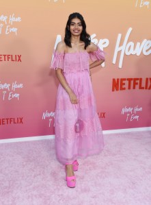 Megan Suri at the Los Angeles premiere of "Never Have I Ever" Season 3 held at Regency Village Theatre on August 11, 2022 in Los Angeles, California
