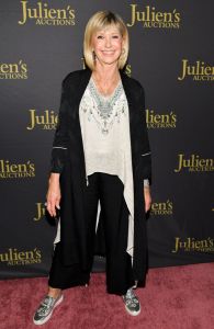 BEVERLY HILLS, CALIFORNIA - OCTOBER 29:  Olivia Newton-John attends the VIP reception for upcoming "Property of Olivia Newton-John Auction Event at Julien’s Auctions on October 29, 2019 in Beverly Hills, California. (Photo by Rodin Eckenroth/Getty Images)