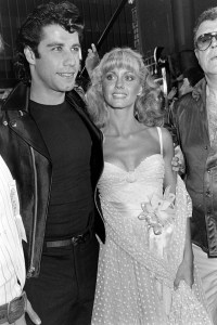 John Travolta and Olivia Newton-John attend the local premiere of "Grease" at Grauman's Chinese Theater in Hollywood, California, on June 4, 1978.