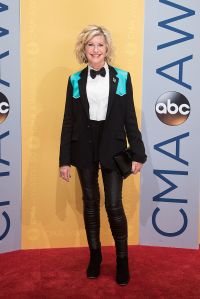 NASHVILLE, TN - NOVEMBER 02:  Singer-songwriter Olivia Newton-John attends the 50th annual CMA Awards at the Bridgestone Arena on November 2, 2016 in Nashville, Tennessee.  (Photo by Taylor Hill/Getty Images)