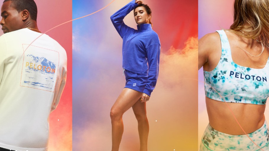 Apparel sold through Amazon will include an assortment of Peloton items, including activewear like sports bras, tanks, leggings, shorts, hoodies and joggers, as well as hats.