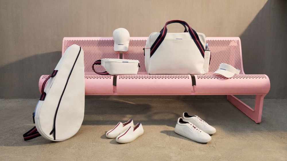 Rothy's and Evian have released a tennis-themed collection made from bottles collected at the 2021 U.S. Open.