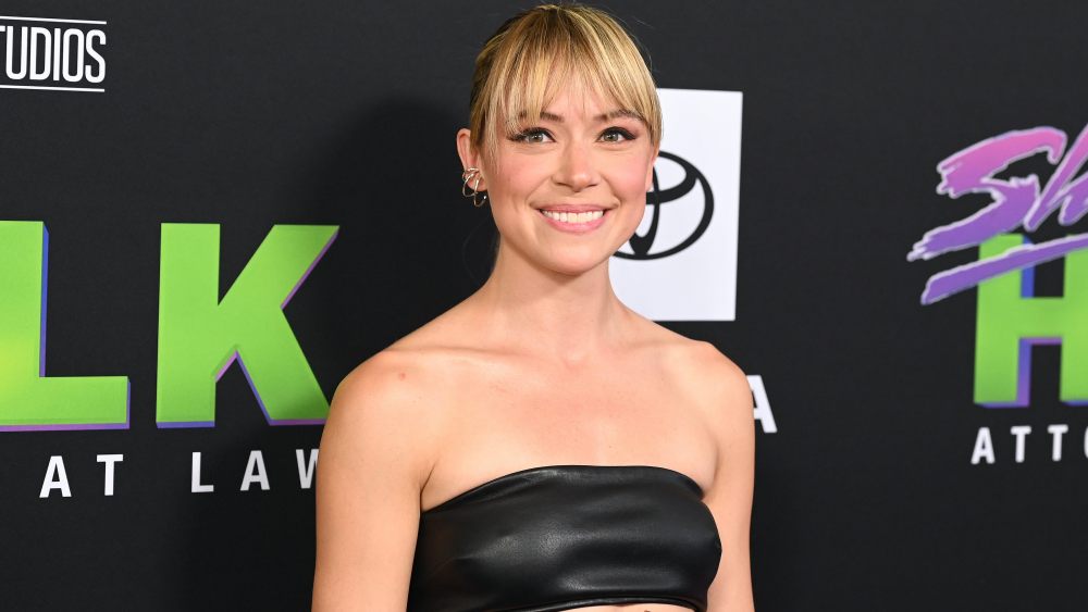 Tatiana Maslany at the premiere of Disney+'s "She Hulk: Attorney at Law" held at the El Capitan Theatre on August 15, 2022 in Los Angeles, California
