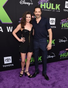 Kat Coiro, Rhys Coiro at the premiere of Disney+'s "She Hulk: Attorney at Law" held at the El Capitan Theatre on August 15, 2022 in Los Angeles, California