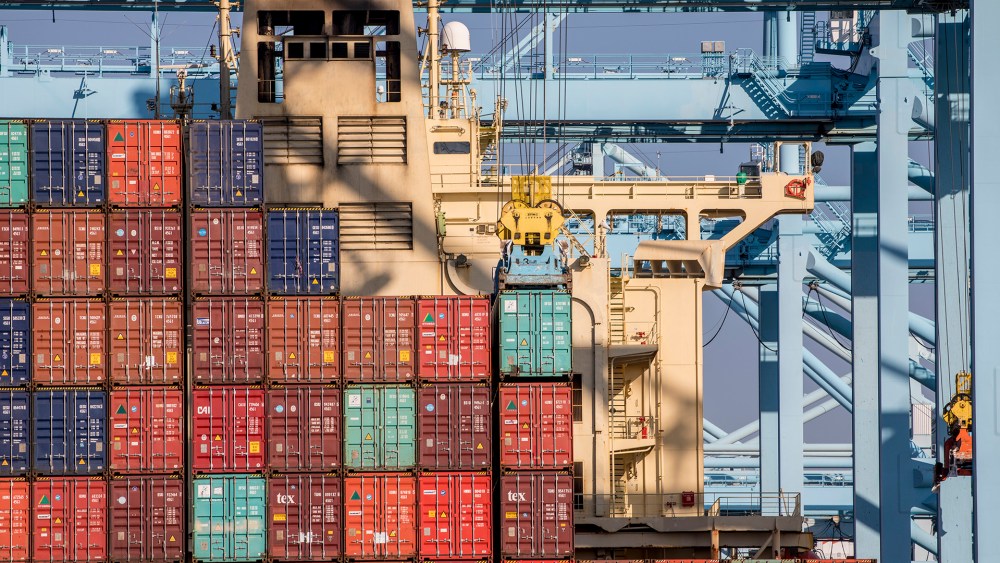Stacked containers