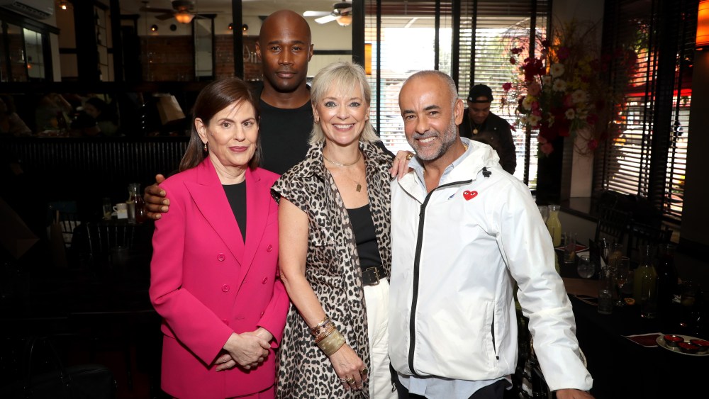 NEW YORK, NEW YORK - SEPTEMBER 07: (L-R) President of The Fragrance Foundation, Linda G. Levy, Chris Collins, Avril Graham and Francisco Costa attend The Fragrance Foundation Media Connections Brunch at Melba's Harlem on September 07, 2022 in New York City. (Photo by Rob Kim/Getty Images)
