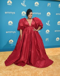 Natasha Rothwell on the 2022 Emmy Awards red carpet.