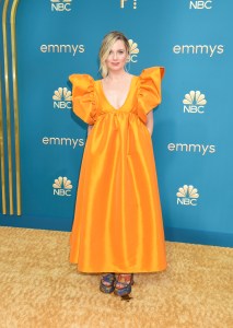 M.J. Delaney on the 2022 Emmy Awards red carpet.