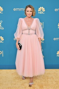 Keeley Hawes on the 2022 Emmy Awards red carpet.