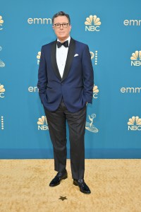 Stephen Colbert on the 2022 Emmy Awards red carpet.