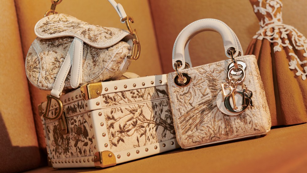 A Dior trunk and micro handbags available exclusively at Harrods.