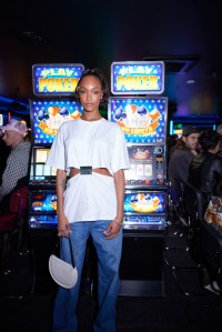 Jourdan Dunn in the front row at JW AndersonÊRTW Spring 2023 on September 2022 in London