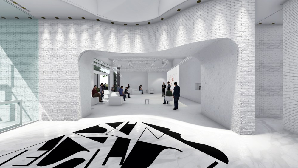 A rendering of Shiseido's new entryway for Future University