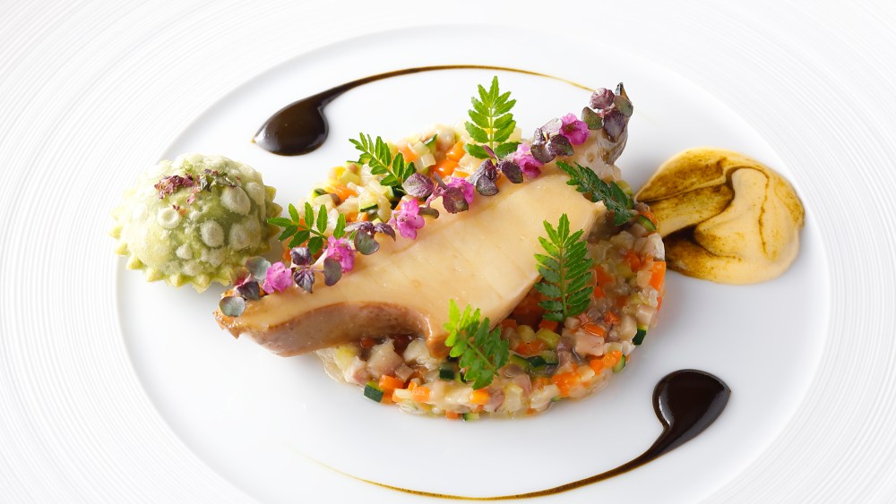 L'Osier's famous Abalone dish.