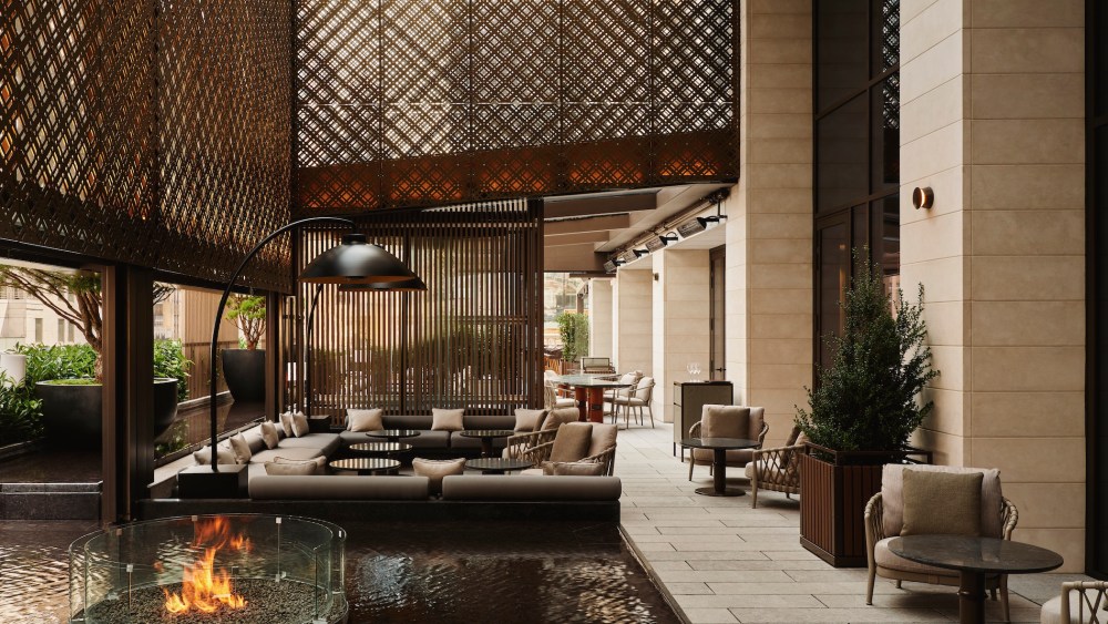 The garden terrace at Aman New York.