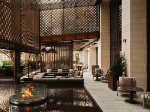 The garden terrace at Aman New York.